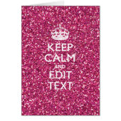 Pink Rose Personalized KEEP CALM AND Your Text (Front)