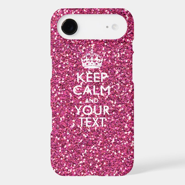 Pink Rose Personalized KEEP CALM AND Your Text Case-Mate iPhone Case (Back)