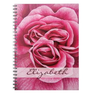 Pink Rose Personalized Notebook