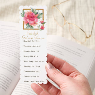 Pink rose personalized You are Bookmarks
