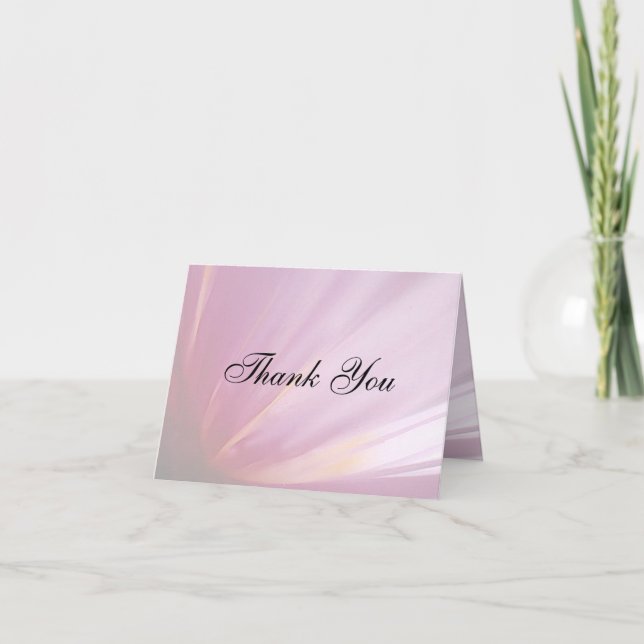 Pink Rose Petal Thank You Card (Front)