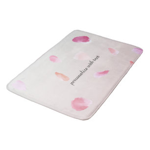 Pink Rose Petals Bath Mat