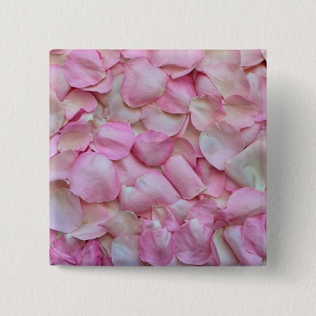 Pink Rose Petals Button (Front)