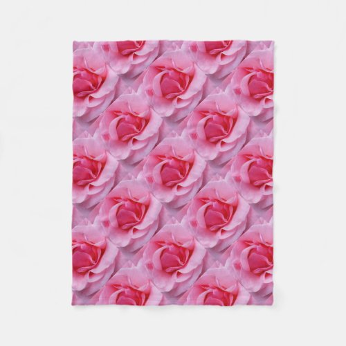 pink rose petals fleece blanket