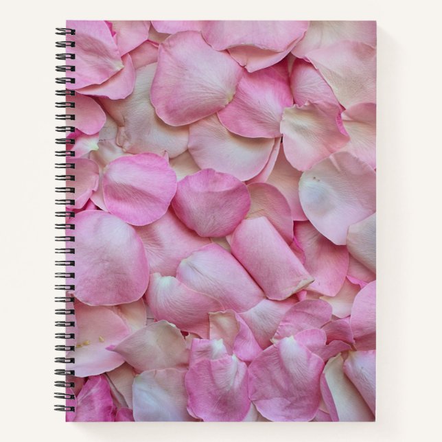 Pink Rose Petals Notebook (Front)