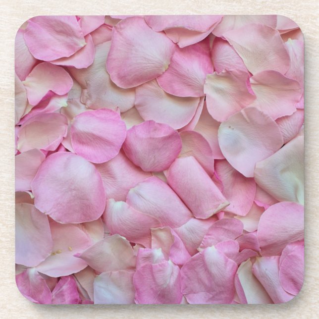 Pink Rose Petals Pattern-31940 Beverage Coaster (Front)