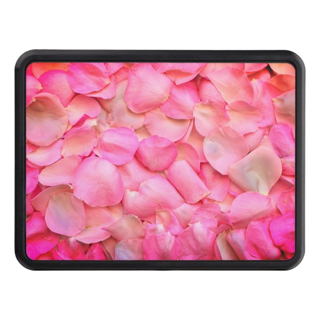 Pink Rose Petals Pattern-31940 Hitch Cover (Front)
