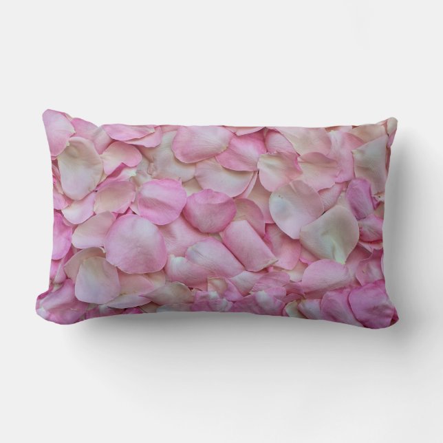 Pink Rose Petals Pattern-31940 Lumbar Pillow (Front)