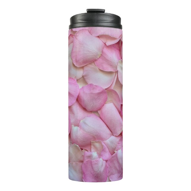 Pink Rose Petals Pattern-31940 Thermal Tumbler (Front)
