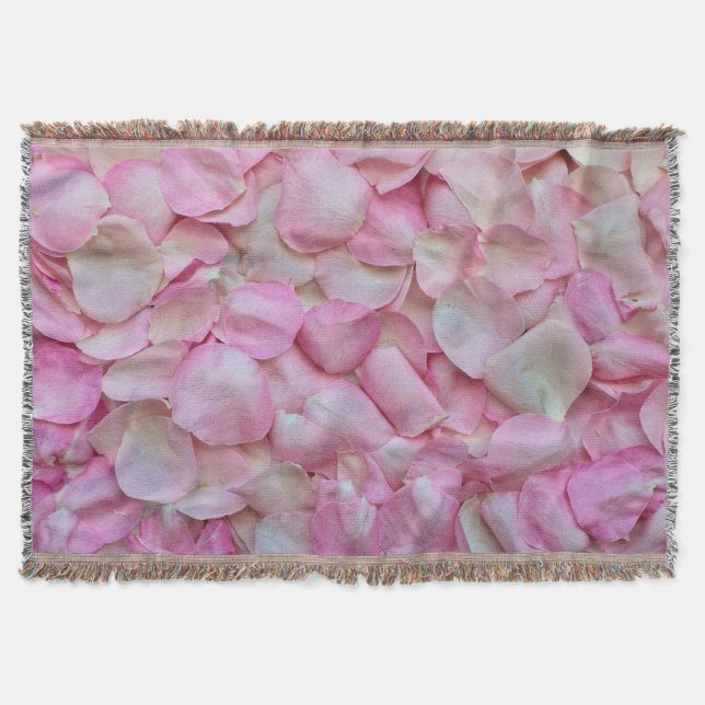 Pink Rose Petals Pattern-31940 Throw Blanket (Front)