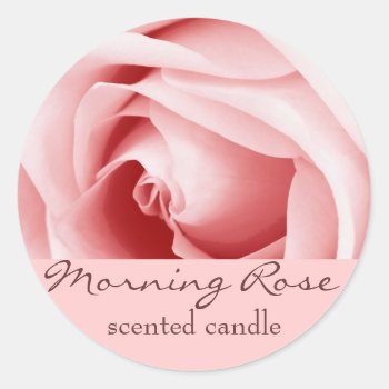 Pink Rose Petals - Scented Candle Or Soap Label by myworldtravels at Zazzle
