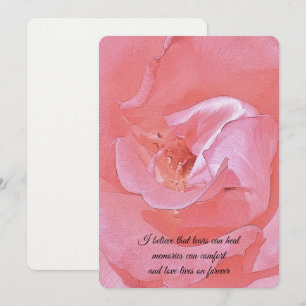 Pink Rose Petals Sympathy Note Card