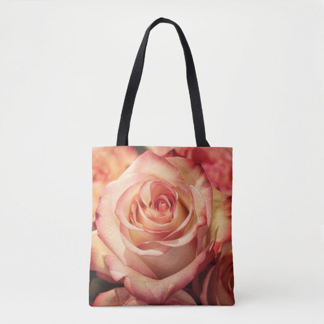 Pink Rose Petals Tote Bag (Front)
