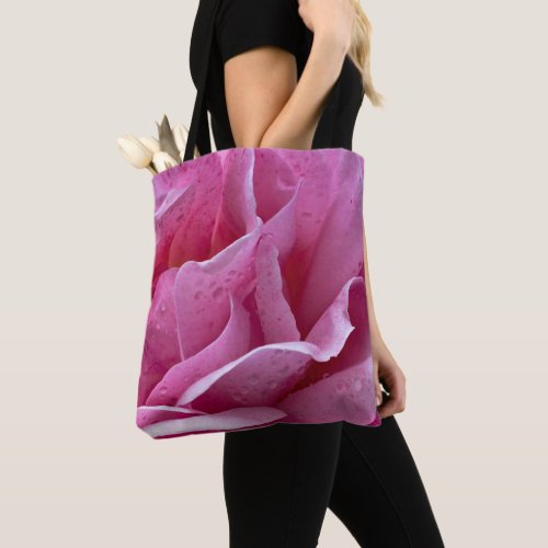 Pink Rose Petals Tote Bag