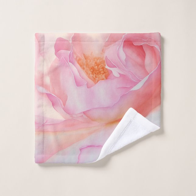 pink rose petals wash cloth (Wash Cloth)
