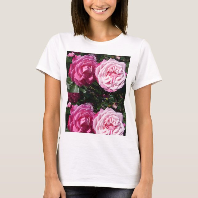 Pink Rose Photo art T Shirt (Front)