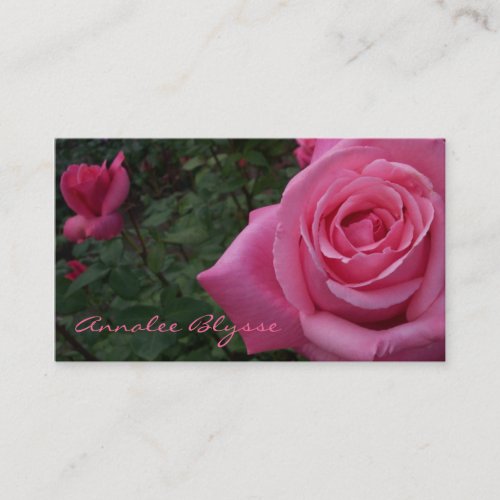 Pink Rose Photo Business Card