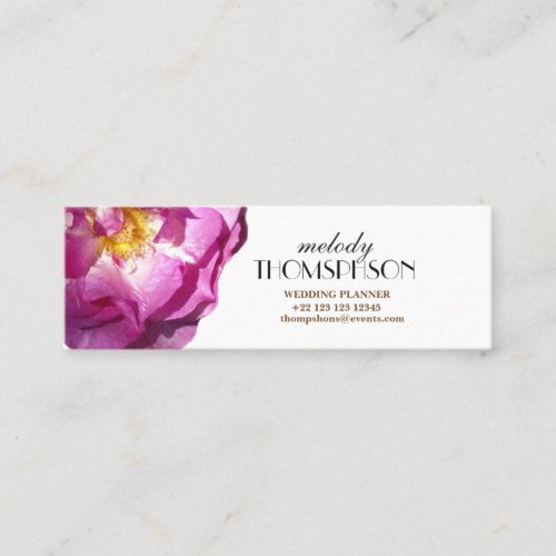 Pink Rose Photo Floral Business Cards