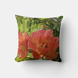 Pink Rose Photo Throw Cushion 41 cm x 41 cm