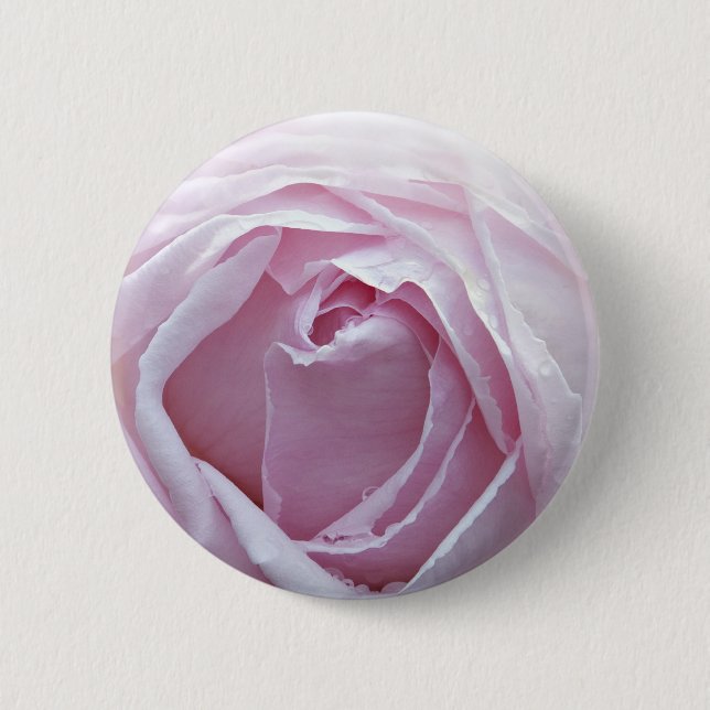 Pink Rose Pinback Button (Front)