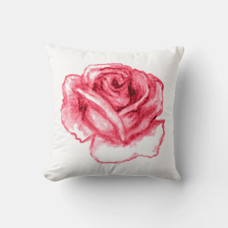 Pink rose, pink roses pillow