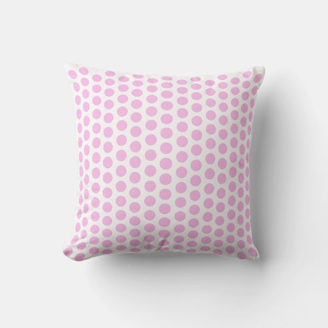 Pink Rose Point Throw Pillow (Front)