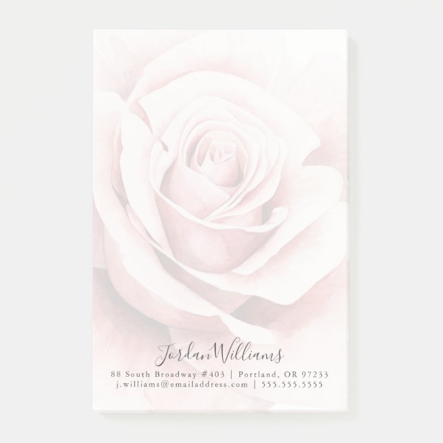 Pink Rose Post-it Notes (Front)