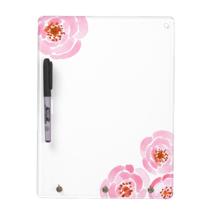 Pink Rose Print DryErase Board