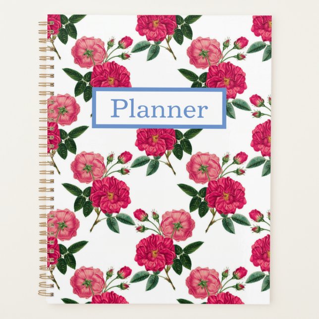 Pink Rose Print Planner (Front)