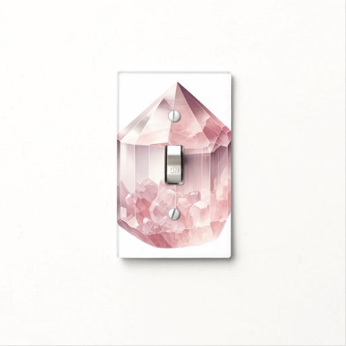 Pink Rose Quartz Crystal Love Spell Magic  Light Switch Cover