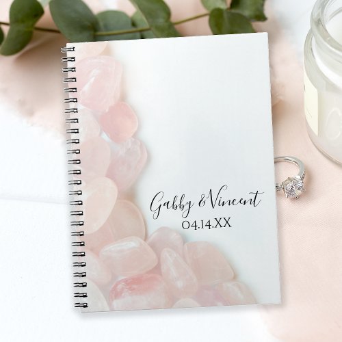 Pink Rose Quartz Wedding Guest Book