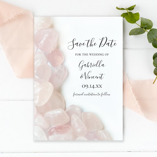 Pink Rose Quartz Wedding Save the Date