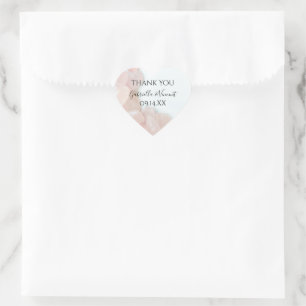 Pink Rose Quartz Wedding Thank You Favor Tag
