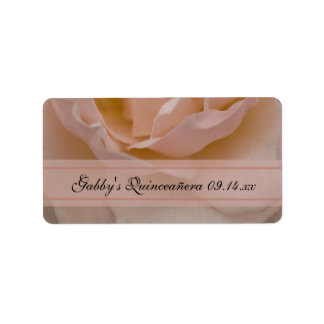 Pink Rose Quinceañera Favor Tags