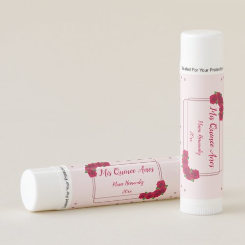 Pink Rose Quinceaera Lip Balm