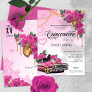 Pink Rose Quinceanera Pink Lowrider Chola Chicana  Invitation