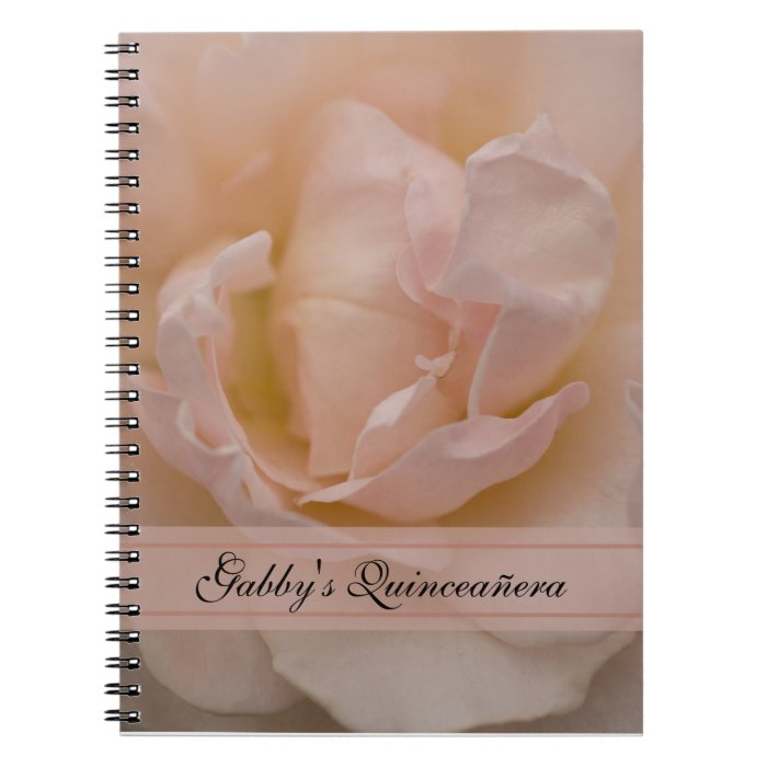 Pink Rose Quinceañera Spiral Notebook