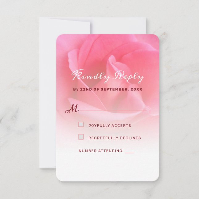 Pink Rose Response Card (Front)