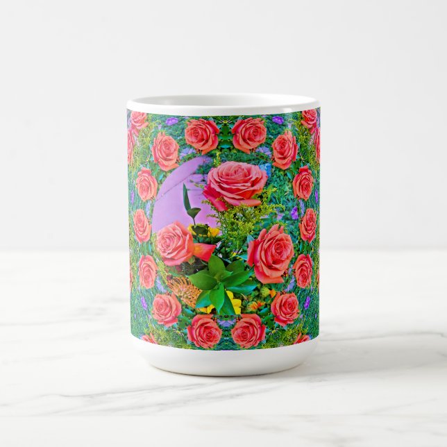 Pink Rose Rings  Coffee Mug (Center)