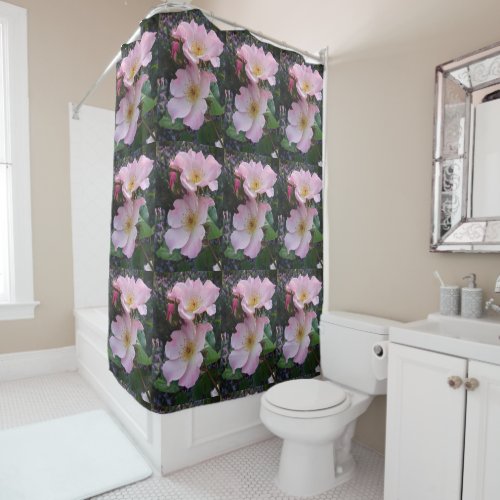 Pink Rose roses Flowers Floral Shower Curtain