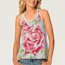 Pink Rose Roses Watercolor Flower Floral art