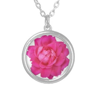 Pink Rose Round Necklace