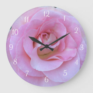 Pink Rose Round Wall Clock