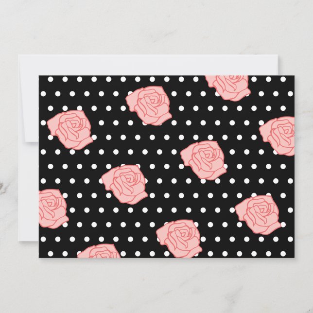 Pink Rose RSVP Card (Front)