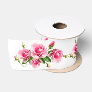 Pink Rose Satin Ribbon