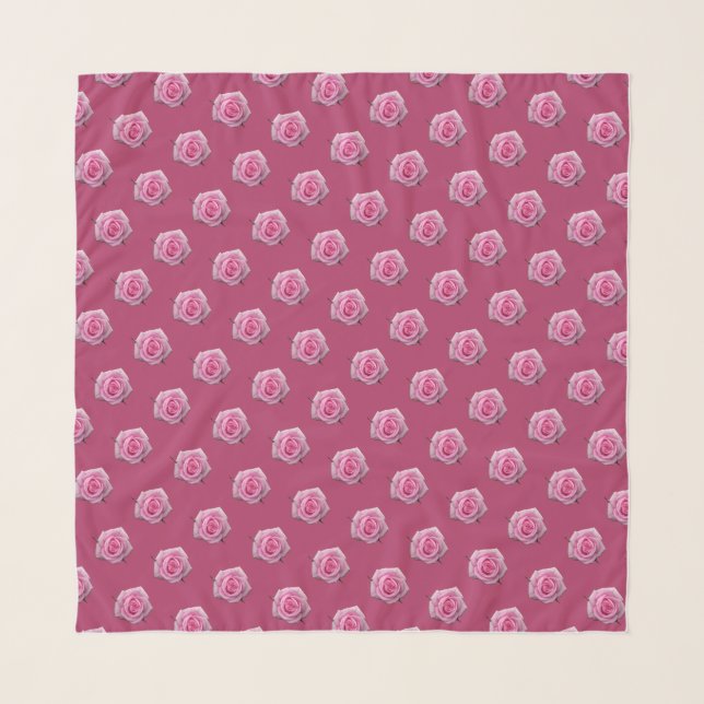 Pink Rose Scarf Personalized Rose Scarves & Gifts (Front)