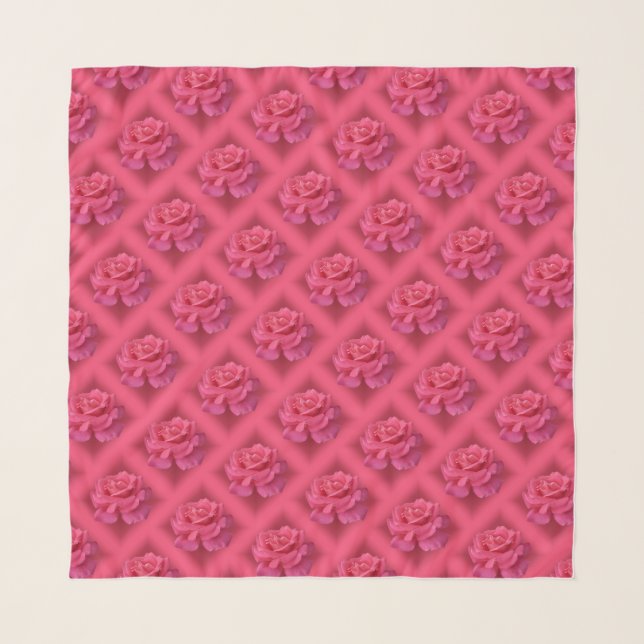 Pink Rose Scarf Personalized Rose Scarves & Gifts (Front)