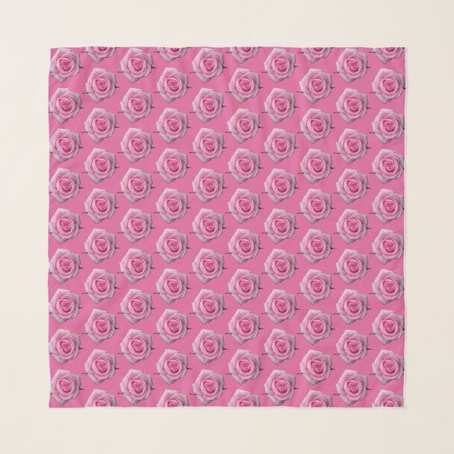 Pink Rose Scarf Personalized Rose Scarves & Gifts (Front)