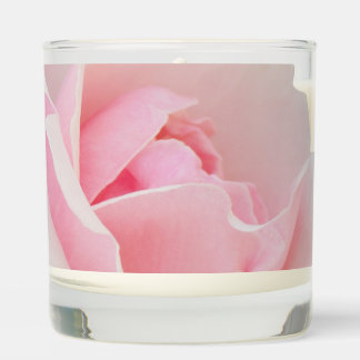 Pink rose scented candle