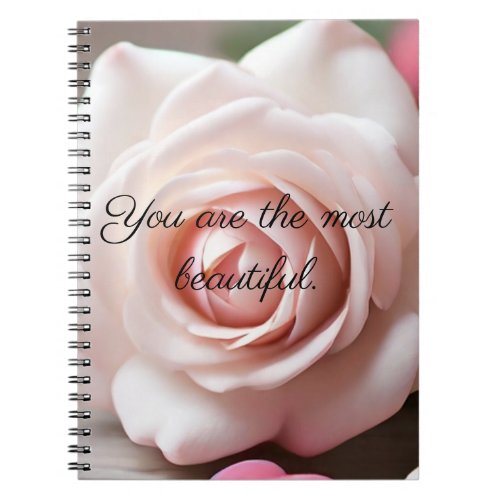 Pink Rose _ Selfesteem Booster Spiral Notebook